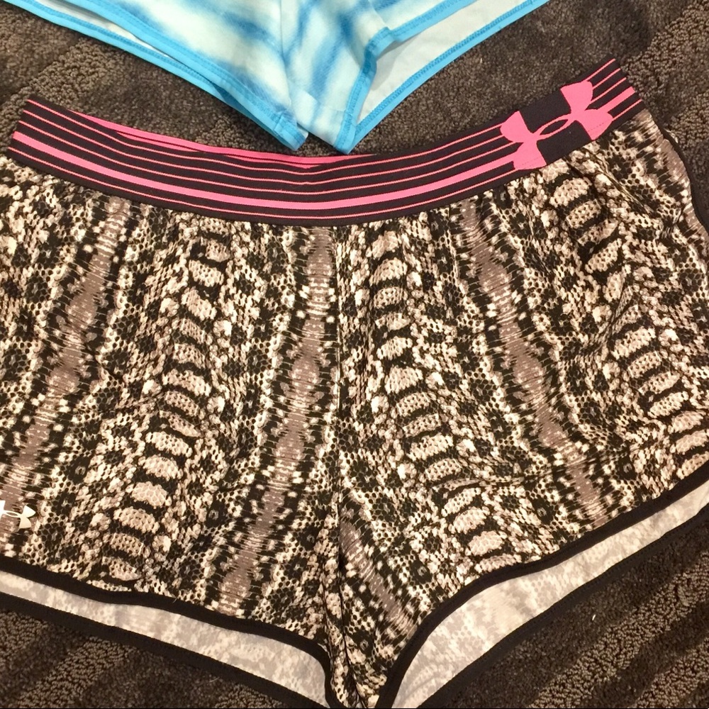 2 prs of Women’s Under Armour workout/swim shorts